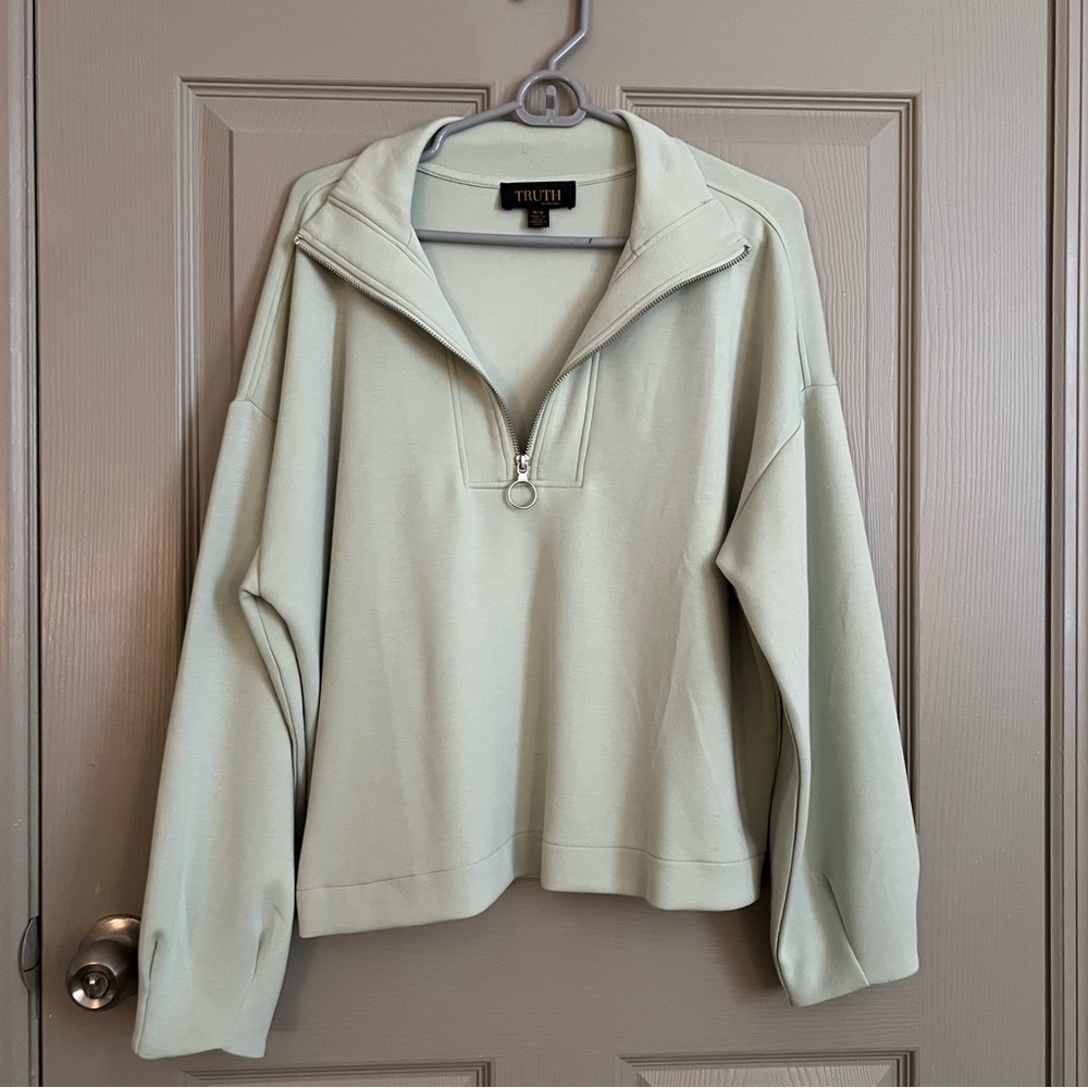 Quarter zip scuba sweater